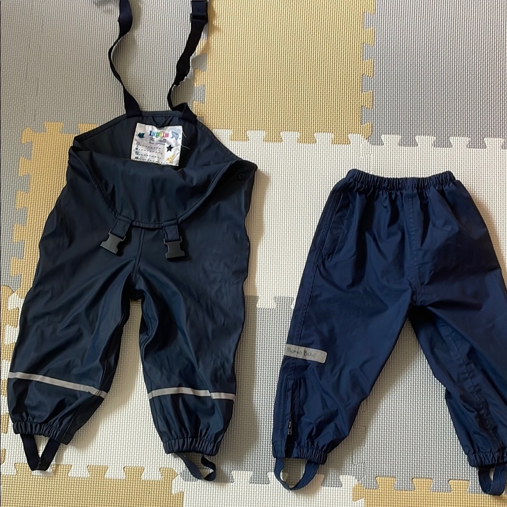 2x Navy Blue Splash Trousers